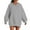 Gray, variant on Jalioing Oversized Hoodies for Women Solid Loose Long Sleeve Pullover Tops Fashion Hooded Sweatshirts with Pocket