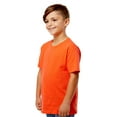 thumbnail image 3 of Gildan Youth Softstyle Cotton T-Shirt, Kids Short Sleeve Crewneck Shirt, Orange Tee, Size L, 3 of 5