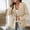 Beige Coat for Winter, variant on XPMWRP Women's Corduroy Solid Color Jacket Double Breasted Blazer Long Sleeve V-Neck Lapel Casual Work Office Suit Jackets Beige S