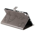 thumbnail image 4 of Case for Galaxy Tab A 10.1" 2016 SM-T580/T585, Slim Fit Folio Flip PU Leather Butterfly Embossed Smart Stand Cover Auto Wake/Sleep Shockproof Protection TPU Back Cover, Gray, 4 of 6