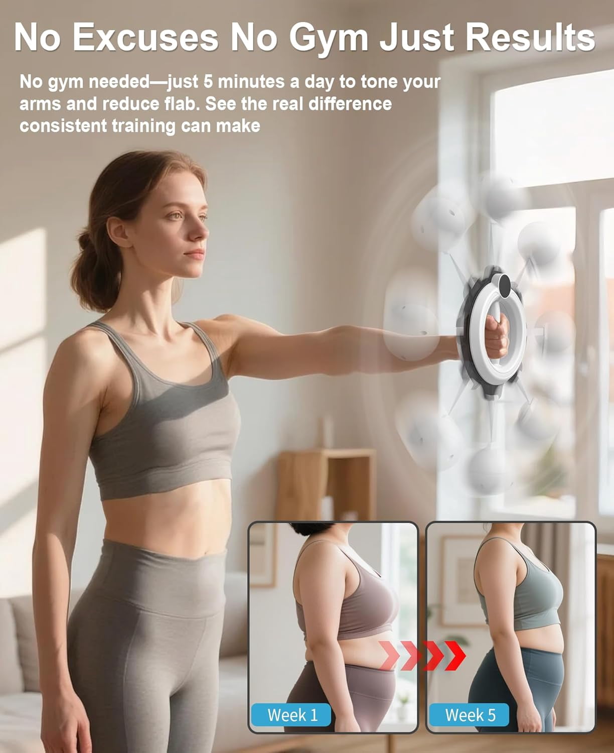 Arm Workout Equipment for Women and, Men, 360° Hand-Crank Forearm Trainer, Chest Trainer,Shoulders and Arm Muscle Training Fitness Equipment, Home Workout Equipment and Gym Workouts