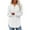 White, variant on Jalioing Long Sleeve Casual Shirts for Women Fashion V Neck Button Tunic Tops Side Slit Ribbed Blouses