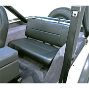 Rugged Ridge by RealTruck Seat for Jeep CJ/Wrangler YJ | Rear, Fixed, Black | 13461.01 | Compatible with 1955-1995 Jeep CJ & Wrangler YJ