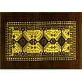 thumbnail image 1 of Ahgly Company Machine Washable Indoor Rectangle Oriental Yellow Industrial Area Rugs, 2' x 5', 1 of 4