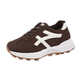 thumbnail image 5 of Rokment Running Walking Shoes for Women Fashion Skateboard Sneakers Spring Fall Comfortable Casual Suede Platform Jogging Chunky Tennis Non Slip Work Footwear Brown Size 6.5, 5 of 7