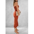 thumbnail image 2 of Womens Summer Bodycon Maxi Tube Dress Ribbed Strapless Side Slit Long Going Out Elegant Party Dresses, 2 of 15