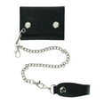 thumbnail image 1 of CTM®  Leather Eagle Print Trifold Double Snap Chain Wallet (Men's), 1 of 3