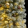 thumbnail image 2 of vidaXL Slim Christmas Tree 300 LEDs & Ball Set & Flocked Snow 300 cm, 2 of 5