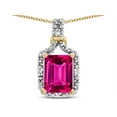 thumbnail image 2 of Star K� Antique Vintage Look Emerald Cut 8x6 Simulated Pink Tourmaline Octagon Pendant, 2 of 9