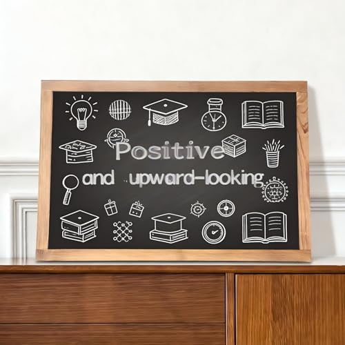 Magnetic Chalkboard for Wall Rustic Wood Framed Decorative Blackboard Sign Hanging Chalkboard for Home, Office, Restaurant 12" x 16"