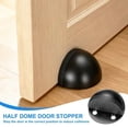 thumbnail image 6 of Door Stoppers, Self Adhesive Floor Door Stops No Drill White Door Stopper for Bottom of Door with Rubber Bumper Wall Protector, Dome Shaped, 6 of 6