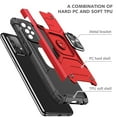 thumbnail image 3 of FIEWESEY for Samsung Galaxy A73 5G Phone Case Military Grade Drop Rugged Cover Anti-Scratch Protective 360° Rotate Kickstand Sturdy Shockproof Phone Cover for Samsung Galaxy A73 5G(Red), 3 of 7