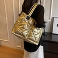 thumbnail image 3 of Bolso Tote Cloud para Mujer Bolsos Acolchados Versátiles para Fiestas Viajes (dorado), 3 of 9