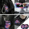 thumbnail image 3 of Jeiento Cute Cat Car Interior Accessories Full Set 13 PCS Car Seat Covers Steering Wheel Cover Seat Belt Cover Trash Bag Rearview Mirror Cover Car Coasters Lipstick Holder Auto Decor Galaxy Space, 3 of 7