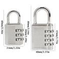 thumbnail image 3 of 4-Digit Combination Lock, Outdoor Waterproof Padlock for Gym Locker, School, Home, Room, Gate, and Luggage Security, 3 of 6