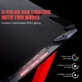 thumbnail image 3 of Bestco 48" Gaming Table Z Shaped Gaming Desk w LED Lights & Large Mouse Pad, Red, 3 of 12