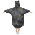 thumbnail image 2 of FORMRS Wearable Blanket Hoodie with Sleeves for Kids Cozy Flannel Sweatshirt, Gray Sky Pattern, 2 of 7