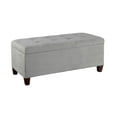 thumbnail image 1 of Charlotte Grey Shoe Storage Ottoman, 1 of 9