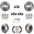 thumbnail image 1 of Transit Auto Front Rear Disc Brake Caliper Rotors Drums Ceramic Pads Shoes Wheel Cylinders and Hardware Kit (11Pc) for Car 2014-2015 Honda Civic LX with 1.8L Automatic CVT transmission KC8-103311N, 1 of 11