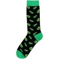 thumbnail image 2 of BambooMN Men's Cotton Colorful Design Novelty Dress Socks - Avocado Print - 1 Pair, 2 of 7