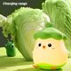 thumbnail image 5 of Linda lámpara Kawaii silicona vegetal pollo Pat luz regulable para decoración de dormitorio, 5 of 8
