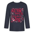 thumbnail image 3 of T-Shirt for Men's Valentine’s Day Heart Print Round Neck Casual Short Sleeve Round-Neck Blouses,Soft Casual Men's Tee Navy, 3 of 4