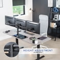 thumbnail image 5 of VIVO Black Triple Monitor Mount Stand w/ Glass Base | Holds 3 Screens up to 24", 5 of 8