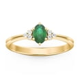 thumbnail image 2 of Birthstone Oval Ring with Shoulder Accents - Emerald (May), 2 of 5