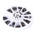 thumbnail image 1 of 1 Box Punk Rivets Nail Stickers Black Metal Manicure Decoration Decals Cool Manicure Boxed Black Punk Rivets, 1 of 7