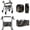 Black Marble Print, variant on ZUXONGSY Rollator Walker 3 Pieces Accessory Combo, Soft Seat Cover & Back Rest Protector + Under Seat Storage Basket, Washable Mobility Aid Attachments for Seniors, Marble