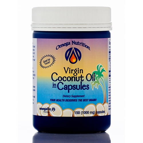 Virgin Coconut Oil 1000 mg 150 Capsules by Omega Nutrition Walmart