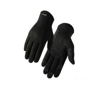 Kripyery 1 Pair Unisex Winter Gloves Thick Plush Touch Screen Double-sided Plush Flips Finger Hat Warm Windproof Particle Great Friction Anti-slip Women Men Cycling Gloves