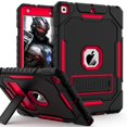thumbnail image 1 of Funda ZoneFoker para iPad 9ª, 8ª y 7ª generación 10.2 con soporte, color negro y rojo, 1 of 7