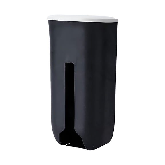 XIBUFE 2026 New Kitchen Plastic Grocery Bag Holder and Dispenser,Hanging Garbage Bag Rack,Garbage Bag Storage Box Organizer,Wall Mounted Grocery Bag Dispenser Storage for Kitchen Cabinet(Black)