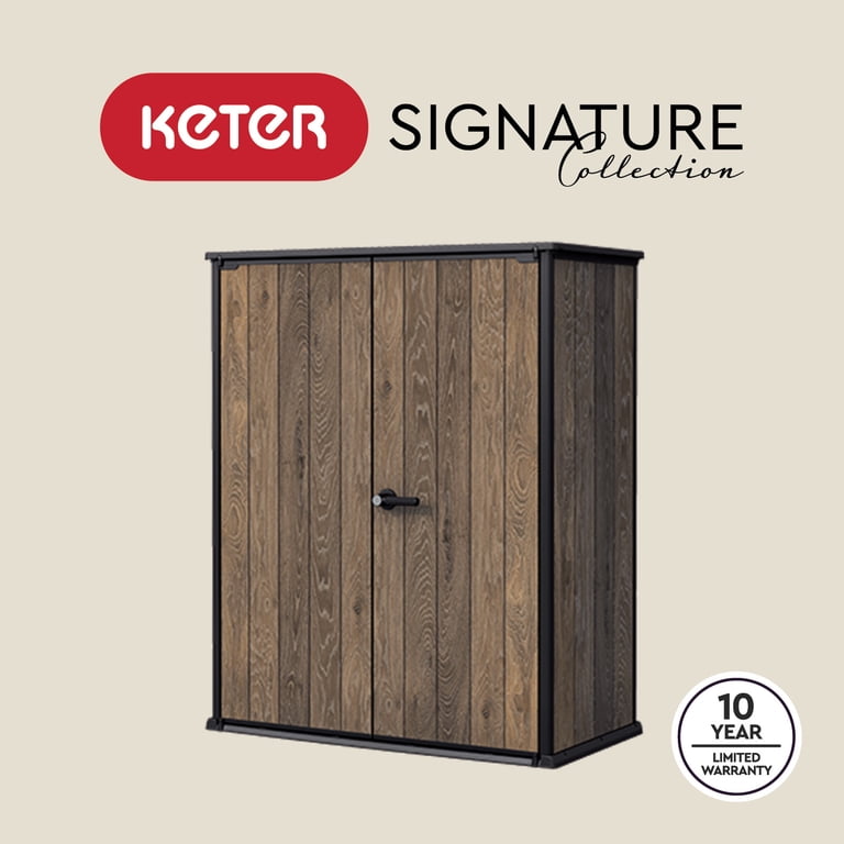 Keter Signature Vertical Durable Resin Outdoor Storage Shed With Keter Signature Vertical Durable Resin Outdoor Storage Shed With