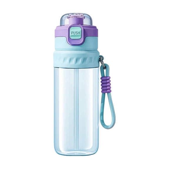 Jubipavy 21oz Exquisite Straight Drink Sports Plastic Water Bottle, Lightweight Leakproof Portable Daily Drinking Cup for Outdoor Fitness