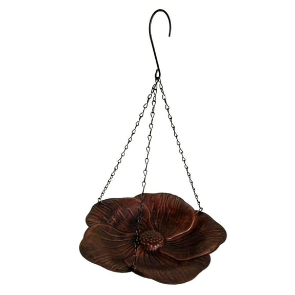 simhoa Outdoor Hanging Bird Feeder Bird Bath Bird Food Holder for Yard Lawn Outside Bronze