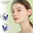 thumbnail image 3 of Midir&Etain Celtic Moon Earrings 925 Sterling Silver Butterfly Stud Earrings Irish Celtic Jewelry Gifts for Women Girlfriends Klein Blue, 3 of 8