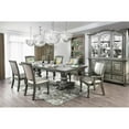 thumbnail image 6 of Bowery Hill 19" Traditional Faux Leather & Wood Dining Chair in Gray (Set of 2), 6 of 6