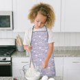 thumbnail image 3 of Purple Cartoon Unicorn Rainbow Cloud Moon Lollipop Kids Aprons for Girls and Boys,Adjustable Neck Strap Toddler Aprons for Kids Cooking Baking, 3 of 3