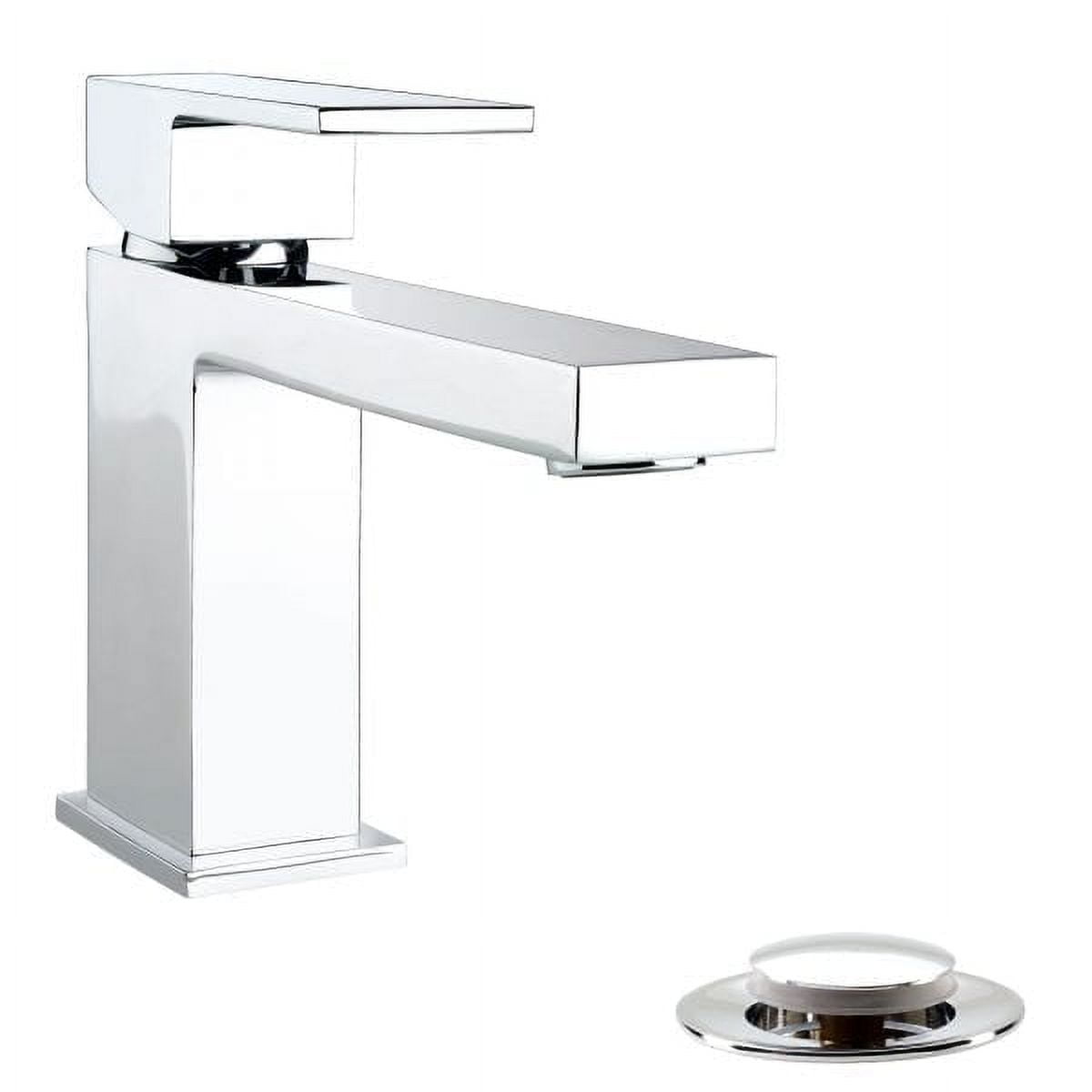 10% Savings Quadrato Pressure Balanced Shower System and Single Handle Bathroom Faucet, Polished Chrome