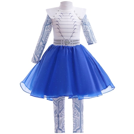 Addison Alien Costume Zombies Girls Halloween Party Dress Up Cosplay 3-10 Years