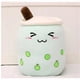 thumbnail image 5 of Una cosa Cojín para taza de té con leche y fruta artificial, con forma de fruta verde y ojos redondos. Regalos vacaciones, 5 of 8