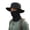 Black, variant on Men's Outdoor Sun Hat with Detachable Face Cover Shield UPF 50+ Wide Brim Bucket Hat Foldable for Fishing Hiking Camping