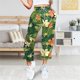 thumbnail image 3 of Pantalones de chándal Gibobby Pantalones de mezclilla mujer Estampado informal Verde S, 3 of 4