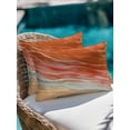 thumbnail image 4 of 1 Pack Outdoor Throw Pillow, Burnt Orange Ombre Coastal Waterproof Pillow with Insert Included, Summer Nautical Beach Ocean Seaside Decorative Accent Cushion Lumbar Pillows for Patio, 12 x 20 In, 4 of 8