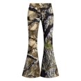 thumbnail image 3 of Grblisyd Girls Camo Pants Flare Leg Kids Camo Maple Leaf Print Pants School Uniform Slacks Preppy Clothes With Button and Pockets, 3 of 6