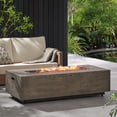 thumbnail image 2 of Hearth Outdoor 50,000 BTU Iron Rectangular Fire Pit (No Tank Holder), Brown Wood Pattern, 2 of 7