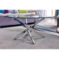 thumbnail image 4 of Pemberly Row Round Tempered Glass Coffee Table in Silver Chrome, 4 of 7