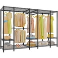 thumbnail image 1 of VIPEK V50 Armario portátil extra grande para dormitorio, armario independiente, estante para ropa resistente, estante multifuncional de metal para colgar ropa, carga máxima 1300 libras, negro, 1 of 5